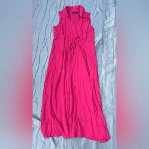 Nina Leonard Pink Sleeveless Dress